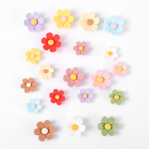 Wanmu 20 Stück 3D Kühlschrank Magnet, Süß Bunt Starke Kühlschrankmagnete, Blumen Lustige Dekoration Magnete für SchließFach Whiteboard KüChe Pinnwand Tafel Büro (Groß Klein) von Wanmu