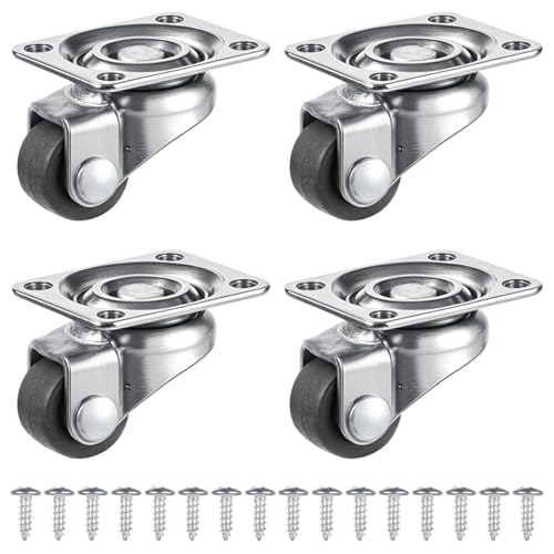Wanmu Möbelrollen, 4 Stück Lenkrollen 360 Grad Schwenkrollen Mini Räder Lenkrollen Drehbar Rollenrad Transportrollen Universalrad mit Schrauben für Aufbewahrungsbox Palettenmöbel Wanmu Möbelrollen, 4 Stück Lenkrollen 360 Grad Schwenkrollen Mini Räder Lenkrollen Drehbar Rollenrad Transportrollen Universalrad mit Schrauben für Aufbewahrungsbox Palettenmöbel von Wanmu