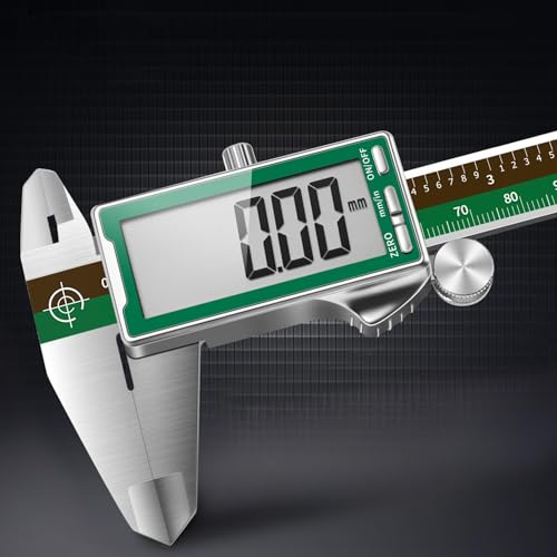 Digitaler Messschieber 150mm, Wanoore Digital Schieblehre Edelstahl, Präzision Elektronik Digitale Schieblehre mit großem LCD Display Digital Caliper Messwerkzeuge für Außen - Stufen und Tiefenmaß Digitaler Messschieber 150mm, Wanoore Digital Schieblehre Edelstahl, Präzision Elektronik Digitale Schieblehre mit großem LCD Display Digital Caliper Messwerkzeuge für Außen - Stufen und Tiefenmaß von Wanoore