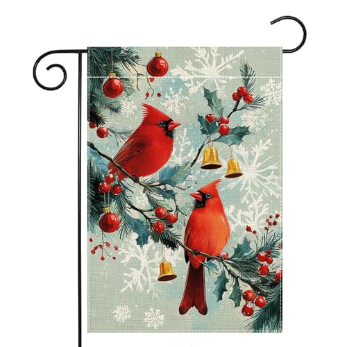 Gartenflagge mit rotem Vogel von Wanpluml