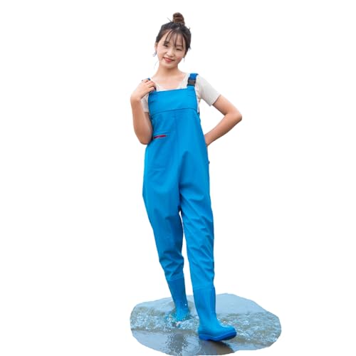 Wathose mit Brusthöhe mit Stiefeln,Teichhose Damen Mit Tasche,Angelhose mit Watstiefel,Erwachsener,wasserdicht,atmungsaktiv,für Baustellen,Angeln,Bauernhöfe,Gärten,Jagen,Fliegenfischen Wathose mit Brusthöhe mit Stiefeln,Teichhose Damen Mit Tasche,Angelhose mit Watstiefel,Erwachsener,wasserdicht,atmungsaktiv,für Baustellen,Angeln,Bauernhöfe,Gärten,Jagen,Fliegenfischen von Wansiman