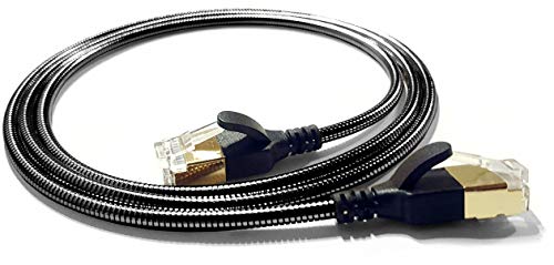 wantecWire gepanzertes CAT6a Patchkabel mit druckfestem Edelstahlmantel, 3,8 mm Durchmesser, 0,5 m Länge, Anthrazit von Wantec