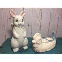Große Figur Vintage Eierbecher, Porzellan Keramik Brunch, Küche, Weiche Gekochte Eier, Lot #9 von Wantiquities