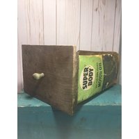 Vintage Schublade, Holz, Blechdose, Bergungskunst, Männerhöhle, Pflanzgefäß, Kunstbedarf, Gefundene Kunst, Heimbüro Aufbewahrung, Automobilia von Wantiquities