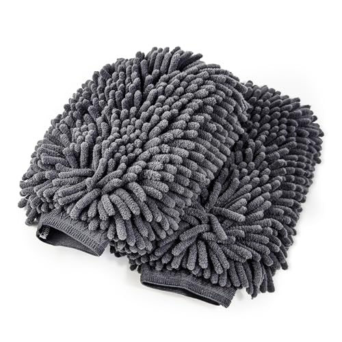 Wantli 2er Set Waschhandschuh Auto, Premium Auto Waschhandschuh Mikrofaser, Kratzfrei & Schonend, Chenille Mikrofaser Handschuh Auto, Extra Saugstark Und Schonend Weich, Dunkelgrau Wantli 2er Set Waschhandschuh Auto, Premium Auto Waschhandschuh Mikrofaser, Kratzfrei & Schonend, Chenille Mikrofaser Handschuh Auto, Extra Saugstark Und Schonend Weich, Dunkelgrau von Wantli