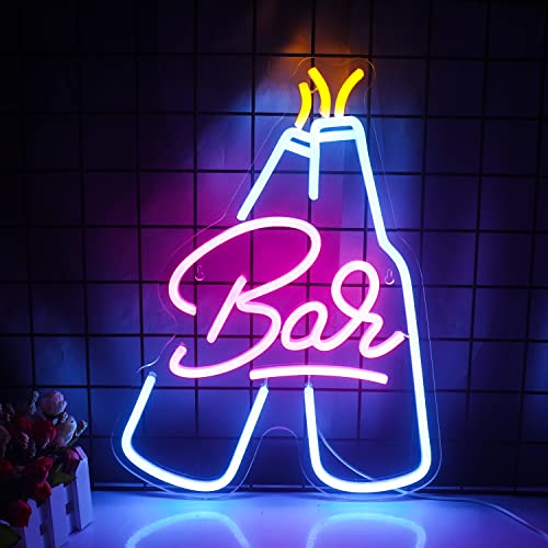 Bar-Leuchtreklamen, mehrfarbige Bar-Leuchtreklame für Wanddekoration, helles LED-Schilderlicht mit USB-Stromversorgung für Hausbar, Club, Bistro, Party von Wanxing