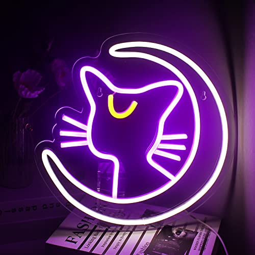 Sailor moon Neonschild für Wanddekoration, Anime Neon Licht für Schlafzimmer, Neon LED Schild mit USB-betrieben for Wohndekoration, Kinderzimmer, Spielzimmer von Wanxing