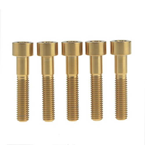 wanyifa Titan M8 x 40 mm 1,25 mm Pitch DIN 912 Inbus Innensechskant Kopf Bolt Gold von Wanyifa