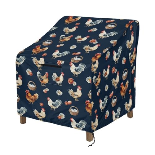 Wanyint Gartenstuhlhussen für Außenbereich, Lounge, tiefe Sitzbezüge, wasserdicht, funktionale Abdeckung für Drehgelenk, Adirondack, Schaukelstühle, 96 x 96 x 92 cm, Huhn, Hahn Wanyint Gartenstuhlhussen für Außenbereich, Lounge, tiefe Sitzbezüge, wasserdicht, funktionale Abdeckung für Drehgelenk, Adirondack, Schaukelstühle, 96 x 96 x 92 cm, Huhn, Hahn von Wanyint