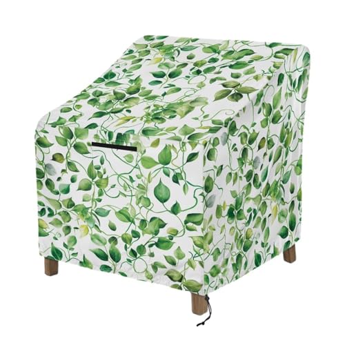 Wanyint Green Leaf wasserdichte Gartenstuhlhussen, UV-beständig, Allwetterschutz, Rasenstuhlhussen, perfekt für Terrasse, Deck und Veranda, 83 x 89 x 92 cm von Wanyint