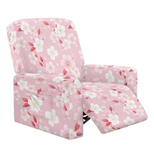 Wanyint Kirschblüten-Bezug für Liegestuhl, weich, für Einzelsitz, Couch, mit Aufbewahrungstasche, für Hunde, Katzen, Haustiere, Rosa, 4 Stück Wanyint Kirschblüten-Bezug für Liegestuhl, weich, für Einzelsitz, Couch, mit Aufbewahrungstasche, für Hunde, Katzen, Haustiere, Rosa, 4 Stück von Wanyint