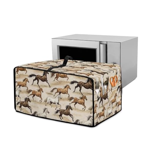 Wanyint Kleine Toaster-Ofenabdeckung mit Griff & Tasche, passgenaues Design, Staub- und Fingerabdruckschutz, Küchenzubehör, Schmetterling Floral Violet von Wanyint
