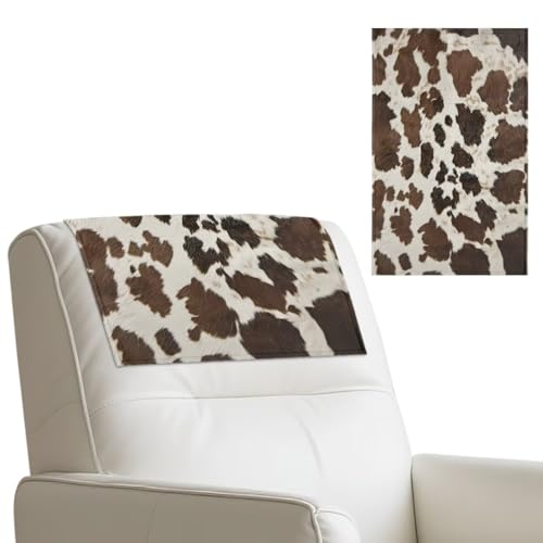 Wanyint Kopfstützenbezug für Liegestuhl, Kunstleder, Couch-Kopfstützenbezug, Möbel-Schonbezug mit selbstklebender Rückseite, Klettverschlüsse für Wohnzimmer, 43,2 x 68,2 cm, Kuhmuster, 3 Stück Wanyint Kopfstützenbezug für Liegestuhl, Kunstleder, Couch-Kopfstützenbezug, Möbel-Schonbezug mit selbstklebender Rückseite, Klettverschlüsse für Wohnzimmer, 43,2 x 68,2 cm, Kuhmuster, 3 Stück von Wanyint