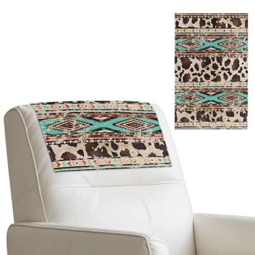 Wanyint Kopfstützenschutz für Liegestuhl, Kunstlederbezug mit selbstklebenden Klettverschlüssen, rutschfester Kopfstützenbezug für Sofa, Zweisitzer, Couch, 43,2 x 68,9 cm, Azteken-Kuhdruck, Braun Wanyint Kopfstützenschutz für Liegestuhl, Kunstlederbezug mit selbstklebenden Klettverschlüssen, rutschfester Kopfstützenbezug für Sofa, Zweisitzer, Couch, 43,2 x 68,9 cm, Azteken-Kuhdruck, Braun von Wanyint
