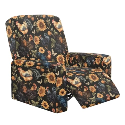 Wanyint Liegesitzbezug mit Huhn-Sonnenblumen-Motiv, dick, weich, 4 Stück, strapazierfähig, Schonbezug, Polyester-Spandex, Möbelschutz für Wohnzimmerdekoration Wanyint Liegesitzbezug mit Huhn-Sonnenblumen-Motiv, dick, weich, 4 Stück, strapazierfähig, Schonbezug, Polyester-Spandex, Möbelschutz für Wohnzimmerdekoration von Wanyint