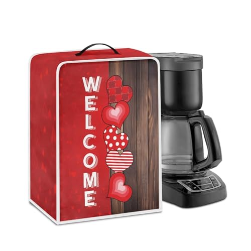 Wanyint Love Print Kaffeemaschinen-Abdeckung, schmutzabweisend, Staubschutz, Reinigung, Arbeitsplatte, Wasserfiltersystem, Abdeckung, Küchenzubehör, Dekor Wanyint Love Print Kaffeemaschinen-Abdeckung, schmutzabweisend, Staubschutz, Reinigung, Arbeitsplatte, Wasserfiltersystem, Abdeckung, Küchenzubehör, Dekor von Wanyint
