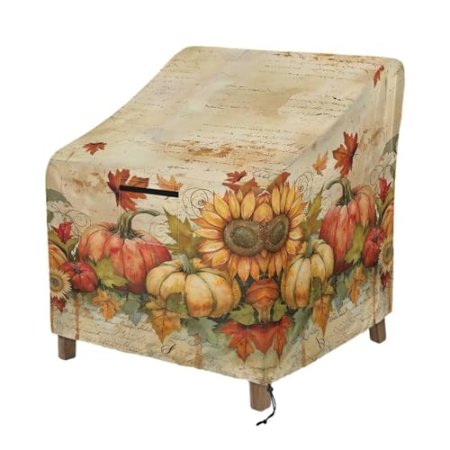Wanyint Pumpkin Maple Sonnenblume Retro Outdoor Stuhlhussen Wasserdicht Garten Liegestuhl Abdeckung Heavy Duty Winddicht Rasen Deck Möbel Schutz Herbst Dekor 83 x 89 x 92 cm Wanyint Pumpkin Maple Sonnenblume Retro Outdoor Stuhlhussen Wasserdicht Garten Liegestuhl Abdeckung Heavy Duty Winddicht Rasen Deck Möbel Schutz Herbst Dekor 83 x 89 x 92 cm von Wanyint