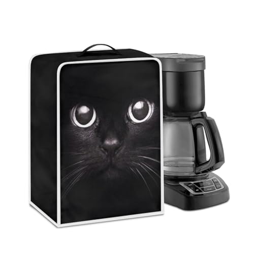 Wanyint Schwarze Katze Druck Kaffeemaschine Abdeckung für Frauen Staubschutz Anti Fingerabdruck Küchenmaschine Abdeckung Kompatibel mit Ständer Entsafter Reiskocher von Wanyint