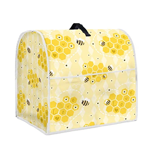 Wanyint Universal-Abdeckhaube, Abdeckhauben mit Bienen-Druck, waschbar, mit Griff oben und Tasche von Wanyint