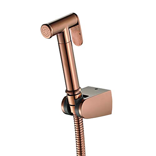 Handheld Bidet Sprayer Toilette Badezimmer Dusche, Messing Hand Bidet Wasserhahn Douche Kit Dusche Bidet Sprayer Toilettenspritzgerät mit Duschschlauch und Duschwannenset,Rose gold von Wanym