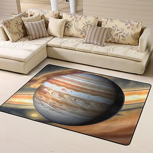 Rutschfeste Fußmatte mit Jupiter-Landschaftsdruck, Raumdekoration, Wohnkultur, Wohnzimmer, Schlafzimmer, 160 x 122 cm. von WapNo