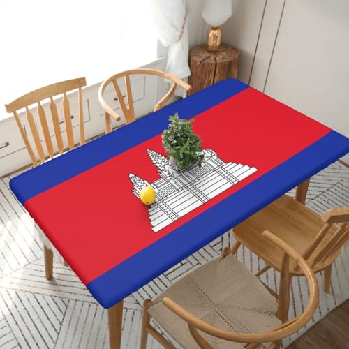 WapNo Rechteckige Tischdecke mit Kambodscha-Flagge, 152 cm, für Party, Messe, Bankett, Hochzeit WapNo Rechteckige Tischdecke mit Kambodscha-Flagge, 152 cm, für Party, Messe, Bankett, Hochzeit von WapNo