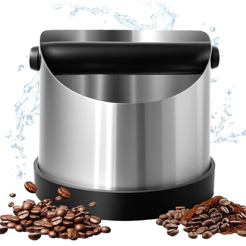 700ml Abklopfbehälter für Siebträger, Edelstahl Knock Box, Kaffeesatz Abschlagbehälter, Abschlagbehälter für Siebträger, Abklopfbehälter Zum Espressomaschine Kaffeesatz Sammeln und Recyceln von Wapasezyar