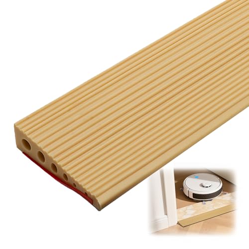 Türschwellenrampen, 100x10x2.5CM Schwellenrampe, rutschfeste Oberfläche, Gummirampe Auffahrrampe Schwellenrampe für Rollstuhl, Kinderwagen, Rollator oder e Scooter (Gans Gelb, 2.5) von Wapasezyar
