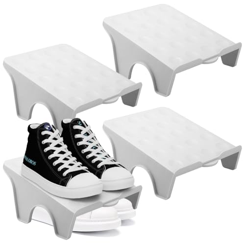 Wapasezyar Schuhstapler, Schuhorganizer Platzsparend, 4 Stück Schuhorganizer aus PP-Material rutschfest, Organisierer Doppelschicht Schuhstapler Set Platzsparend Schuhaufbewahrung Wapasezyar Schuhstapler, Schuhorganizer Platzsparend, 4 Stück Schuhorganizer aus PP-Material rutschfest, Organisierer Doppelschicht Schuhstapler Set Platzsparend Schuhaufbewahrung von Wapasezyar