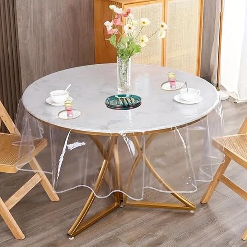 Wapasezyar Tischdecke Transparent Rund 180cm, PVC Tischfolie Rund, Tischschutz Schutztischdecke Folie Fettdicht Tischschutzfolie Tischschutz, Wasserdicht Tisch Schutzfolie Durchmesser 180cm Wapasezyar Tischdecke Transparent Rund 180cm, PVC Tischfolie Rund, Tischschutz Schutztischdecke Folie Fettdicht Tischschutzfolie Tischschutz, Wasserdicht Tisch Schutzfolie Durchmesser 180cm von Wapasezyar