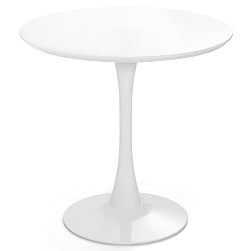 WappiGo Runder Esstisch, 80 cm, Tulpentisch, Küche, runder Esstisch für 2-4 Personen, mit MDF-Tischplatte und Metallsockel, Freizeittische für Zuhause, Esszimmer, Café von WappiGo