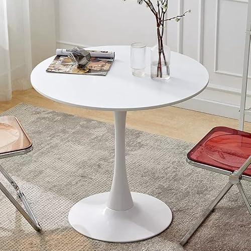 WappiGo Runder Esstisch, 80 cm, Tulpentisch, Küche, runder Esstisch für 2-4 Personen, mit MDF-Tischplatte und Metallsockel, für Zuhause, Esszimmer, Café von WappiGo