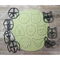Hunde Ton Polymer Stempel Ausstecher Haustier Keksausstecher Plätzchen - Chihuahua Corgi Dackel Cocker Spaniel Maltese Zwergspitz Shiba Inu von Wapu3D