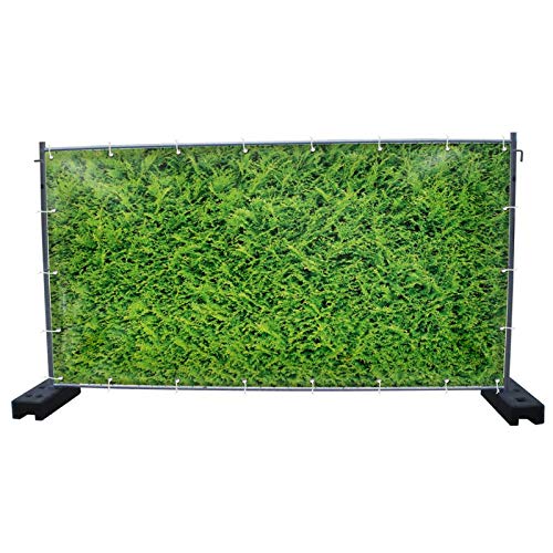 340 x 173 cm | Hecke B1 Bauzaunbanner, Sichtschutz, Werbebanner, Festival Banner von Warenfux24