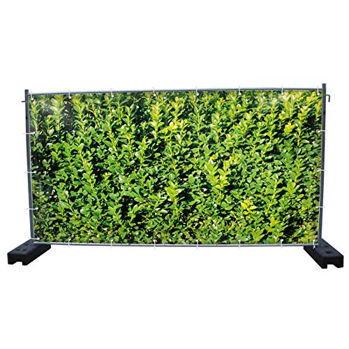 340 x 173 cm | Hecke B3 Bauzaunbanner, Sichtschutz, Werbebanner, Festival Banner von Warenfux24