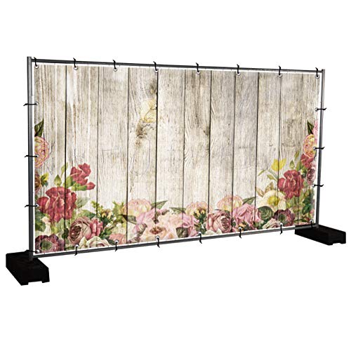 Holzwand Motivbanner Garten, Sichtschutz, Gartendeko, Plane, verschiedene Motive (PVC - 340 x 173 cm) (Holzwand (3150)) von Warenfux24