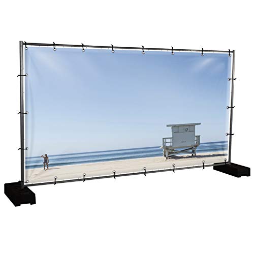 Strand Motivbanner Garten, Sichtschutz, Gartendeko, Plane, verschiedene Motive (PVC - 340 x 173 cm) (Strand (3137)) von Warenfux24