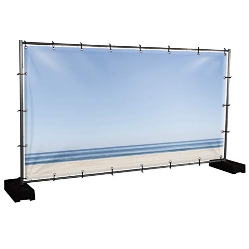 Strand Motivbanner Garten, Sichtschutz, Gartendeko, Plane, verschiedene Motive (PVC - 340 x 173 cm) (Strand (3138)) von Warenfux24