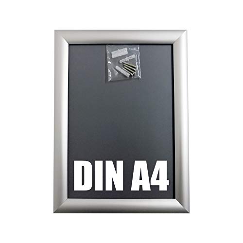 Warenfux24 A4 Aluminium Klapprahmen A4 Silber, Alu Rahmen, Plakatrahmen, Wechselrahmen, 240 x 325 mm von Warenfux24