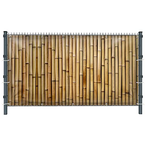 Warenfux24 Bambus (1617) - Gartensichtschutz, Motivbanner, Sichtschutz Garten, Gartendeko, 251 x 183 cm, PVC (blickdicht) von Warenfux24