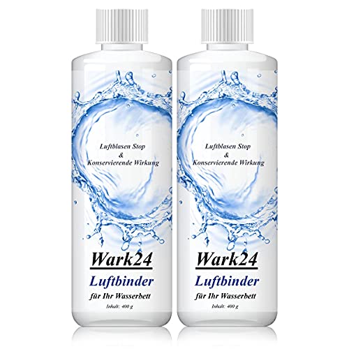 Wark24 Luftbinder Bubble Stop 400g - Luftblasen Stop für Wasserbettmatratzen - Konservierende Wirkung - Luftbindung in Wasserbetten (2er Pack) von Wark24