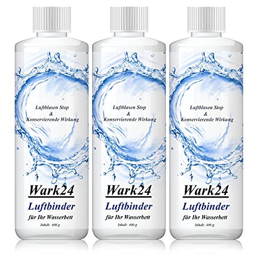 Wark24 Luftbinder Bubble Stop 400g - Luftblasen Stop für Wasserbettmatratzen - Konservierende Wirkung - Luftbindung in Wasserbetten (3er Pack) von Wark24