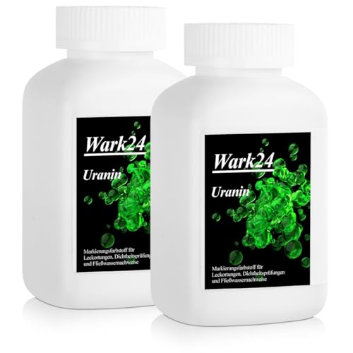 Wark24 Uranin 100g Fluorescein - Für Dichtigkeitsprüfungen und Strömungsanalysen geeignet (2er Pack) von Wark24
