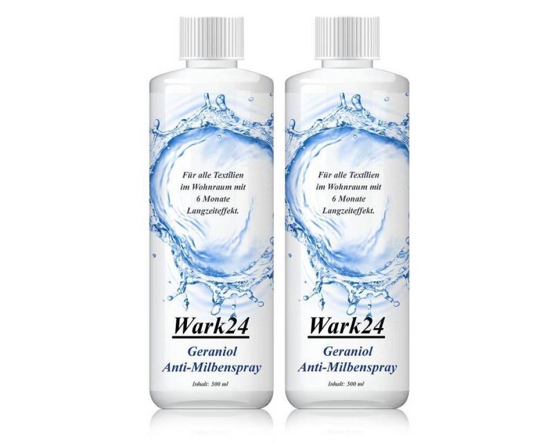 Wark24, Wasserbett Wark24 Geraniol Anti-Milbenspray 500ml - Für alle Textilien (2er Pack) von Wark24