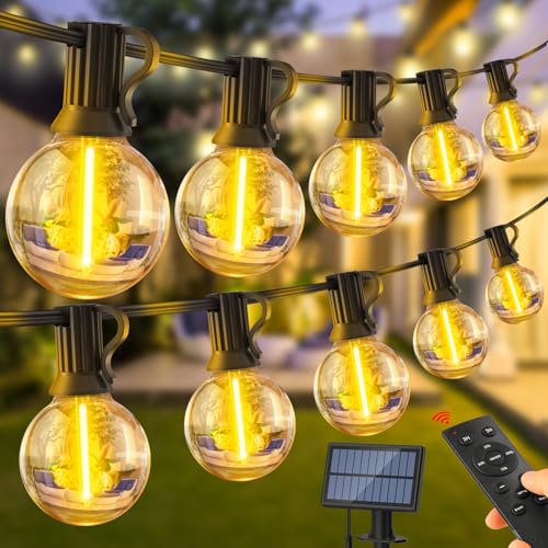 Warlisou Solar Garten Lichterkette: G40 50ft Led Blub - 15M Solar Garten Lampen Fernbedienung Lichter für Outdoor-Gazebo - Balkon Parteien Patio Hochzeit Warlisou Solar Garten Lichterkette: G40 50ft Led Blub - 15M Solar Garten Lampen Fernbedienung Lichter für Outdoor-Gazebo - Balkon Parteien Patio Hochzeit von Warlisou