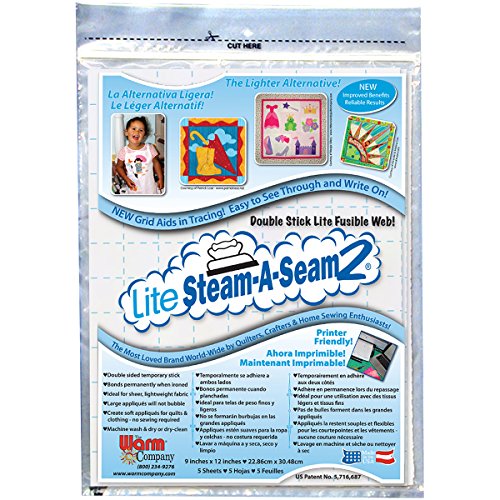 The Warm Company 5417 Lite Steam-A-Seam 2, beidseitg haftend 5 Bögen, 22,9 x 30,5 cm von The Warm Company