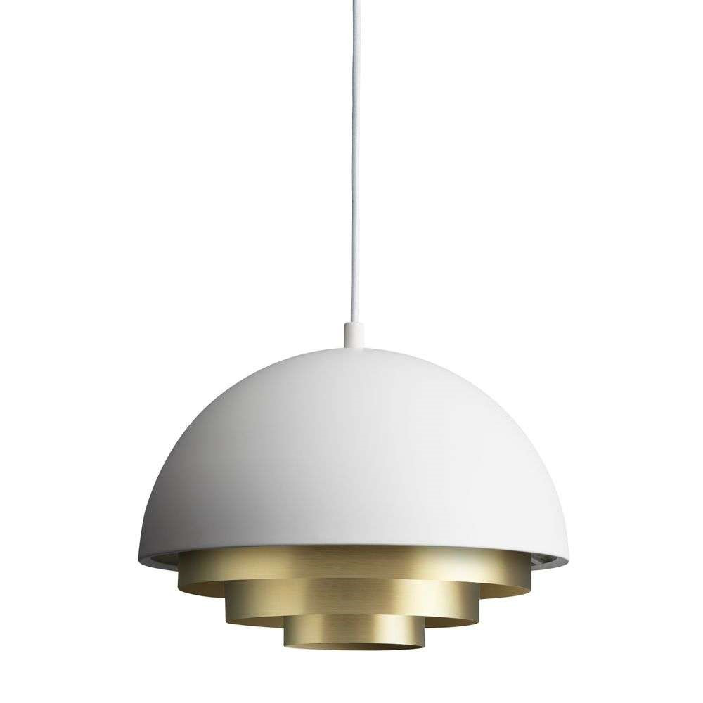 Warm Nordic - Milieu Colour Mini Pendelleuchte White/Brass von Warm Nordic