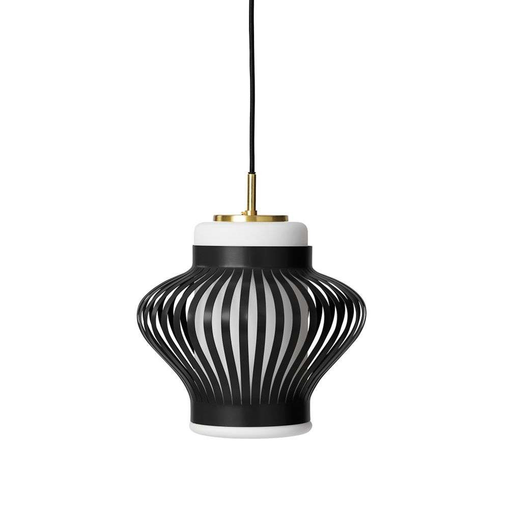 Warm Nordic - Opal Lamella Pendelleuchte Black Noir von Warm Nordic