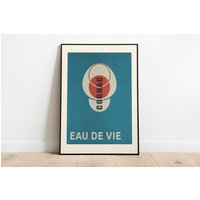 Cognac Poster, Cocktail Mid Century Illustration Print, Retro Bar Art, Alkohol Geschenk, Apertif Art von WarmAtHome