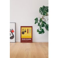 Food Retro Art, Koch Poster, Kitchen Pop Affiche Cuisine, Zutaten Selbstgemachtes Essen von WarmAtHome